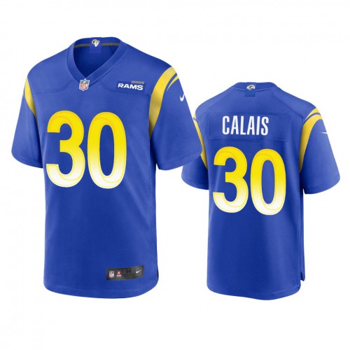 Los Angeles Los Angeles Rams #30 Raymond Calais Men's Game Jersey - Royal Men's