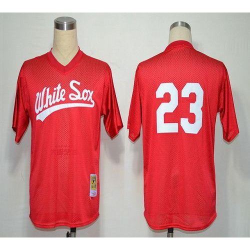 1990 Mitchell And Ness Chicago White Sox #23 Robin Ventura Red Throwback Stitched Jersey Men's