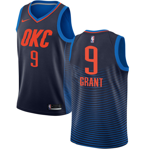 Oklahoma City Thunder #9 Jerami Grant Navy Blue Womens Swingman Statement Edition Jersey Womens