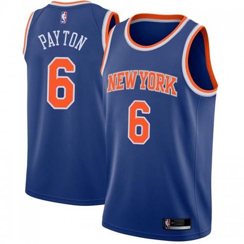 New York Knicks #6 Elfrid Payton Blue Womens Swingman Icon Edition Jersey Womens