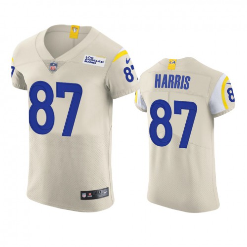 Los Angeles Los Angeles Rams #87 Jacob Harris Men's Vapor Elite Player Jersey - Bone Men's