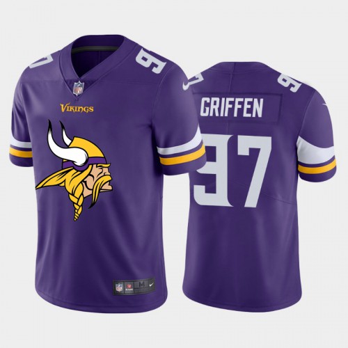 Minnesota Minnesota Vikings #97 Everson Griffen Purple Men's Big Team Logo Vapor Limited Jersey Men's