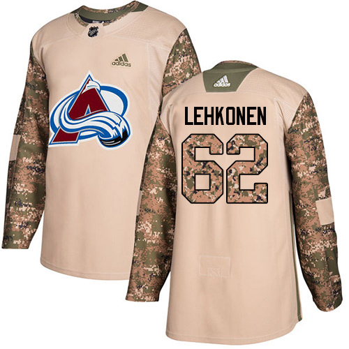 Adidas Colorado Avalanche #62 Artturi Lehkonen Camo Youth Authentic 2017 Veterans Day Stitched Jersey Youth