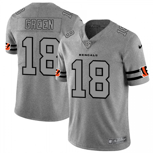 Cincinnati Cincinnati Bengals #18 A.J. Green Men's Gray Gridiron II Vapor Untouchable Limited Jersey Men's
