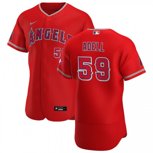 Los Angeles Los Angeles Angels #59 Jo Adell Men's Red Alternate 2020 Authentic Player Jersey Men's