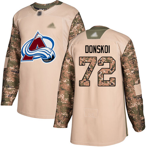 Adidas Colorado Avalanche #72 Joonas Donskoi Camo Authentic 2017 Veterans Day Stitched Youth Jersey Youth