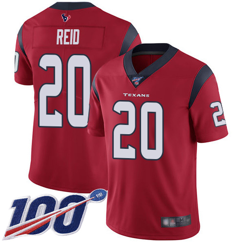 Houston Texans #20 Justin Reid Red Alternate Men's Stitched 100th Season Vapor Limited Jersey Men's
