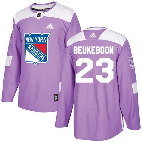Adidas New York Rangers #23 Jeff Beukeboom Purple Authentic Fights Cancer Stitched Jersey Men's
