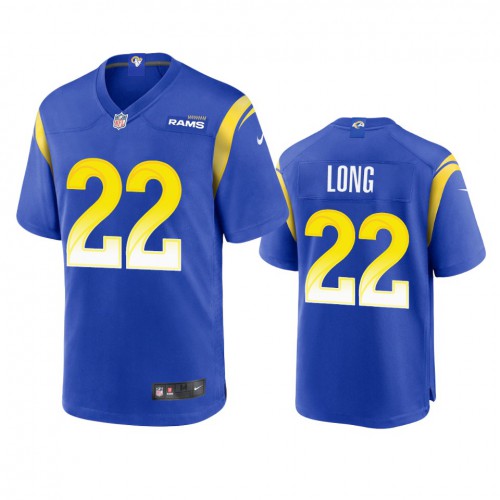 Los Angeles Los Angeles Rams #22 David Long Men's Game Jersey - Royal Men's