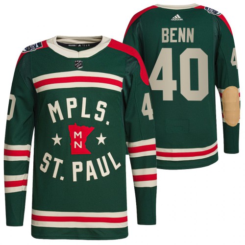 Minnesota Minnesota Wild #40 JordieM Benn Men's Adidas 2022 Winter Classic Authentic Jersey Men's