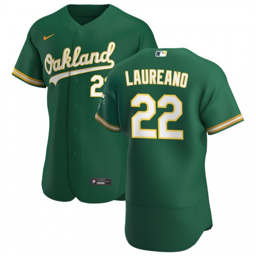 Oakland Oakland Athletics #22 Ramon Laureano Men's Kelly Green Alternate 2020 Authentic Player Jersey Men's