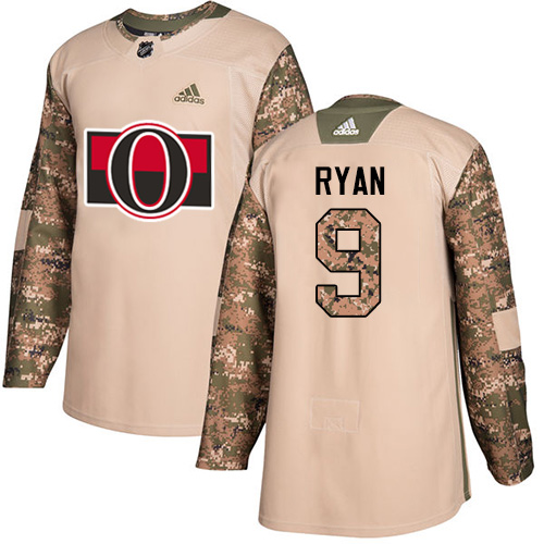 Adidas Ottawa Senators #9 Bobby Ryan Camo Authentic 2017 Veterans Day Stitched Jersey Men's