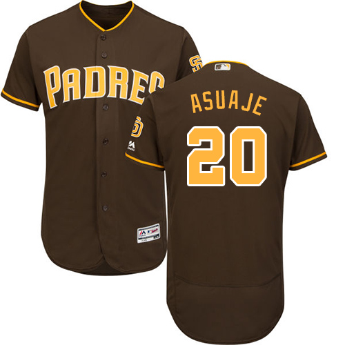 San Diego Padres #20 Carlos Asuaje Brown Flexbase Authentic Collection Stitched Jersey Men's