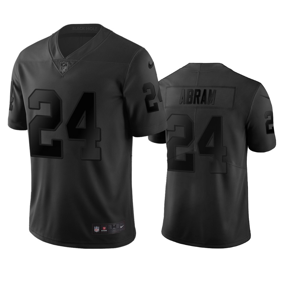 Las Vegas Raiders #24 Johnathan Abram Black Vapor Limited City Edition Jersey