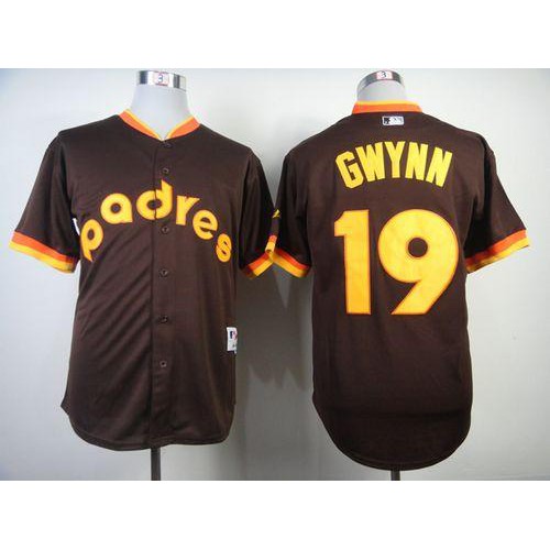 San Diego Padres #19 Tony Gwynn Coffee 1984 Turn Back The Clock Stitched Jersey Men's