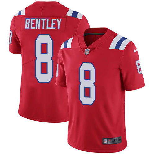 Patriots #8 Ja'Whaun Bentley Red Alternate Youth Stitched Vapor Untouchable Limited Jersey