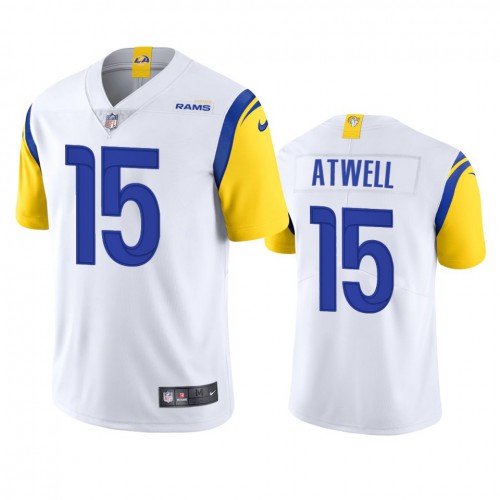 Los Angeles Los Angeles Rams #15 Tutu Atwell Men's Alternate Vapor Limited Jersey - White Men's