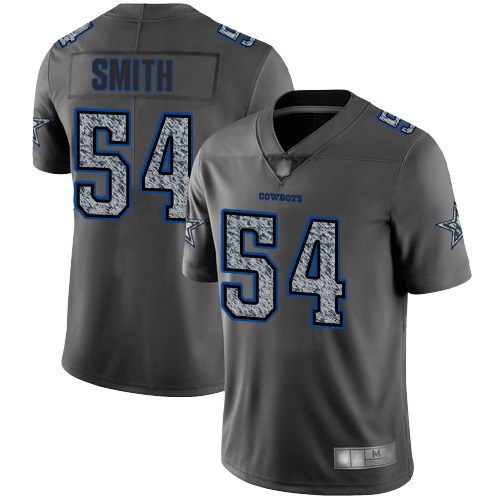 Dallas Cowboys #54 Jaylon Smith Gray Static Men's Stitched Vapor Untouchable Limited Jersey Men's