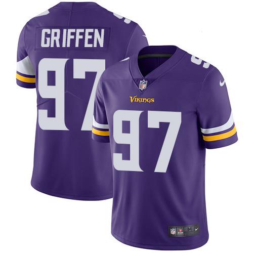 Minnesota Vikings #97 Everson Griffen Purple Team Color Men's Stitched Vapor Untouchable Limited Jersey Men's