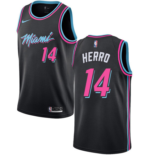Miami Heat #14 Tyler Herro Black Swingman City Edition 2018/19 Jersey Mens