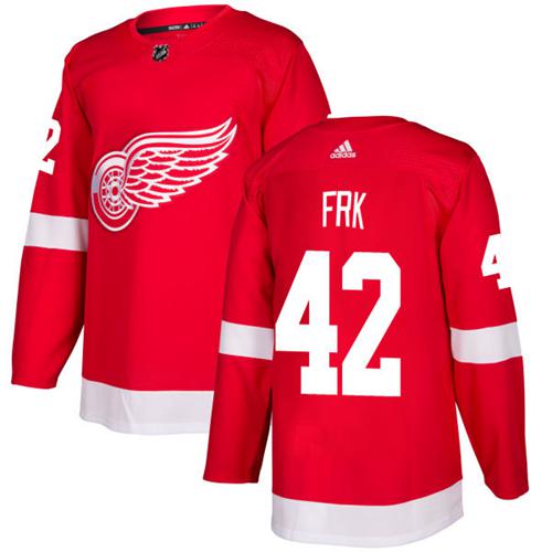 Adidas Detroit Red Wings #42 Martin Frk Red Home Authentic Stitched Jersey Men's