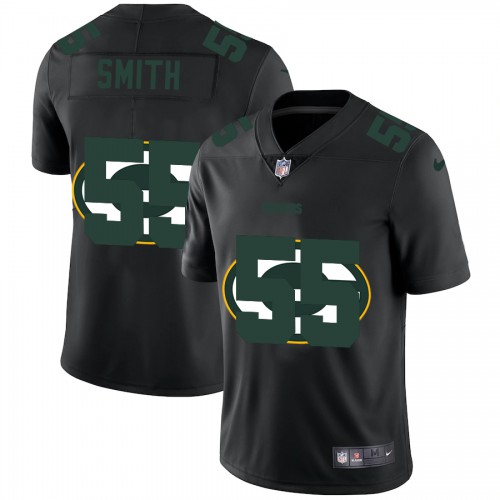 Green Bay Green Bay Packers #55 Za'Darius Smith Men's Team Logo Dual Overlap Limited Jersey Black Men's