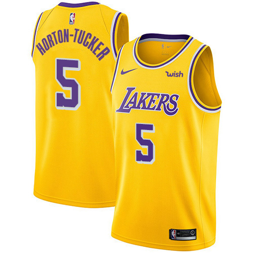 Los Angeles Lakers #5 Talen Horton-Tucker Gold Swingman Icon Edition Jersey Mens