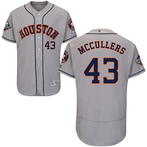 Houston Astros #43 Lance McCullers Grey Flexbase Authentic Collection 2019 World Series Bound Stitched Jersey Men's