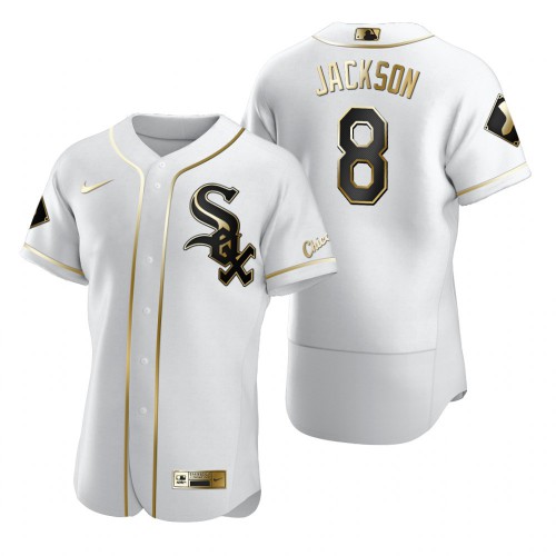 Chicago Chicago White Sox #8 Bo Jackson White Men's Authentic Golden Edition Jersey Men's