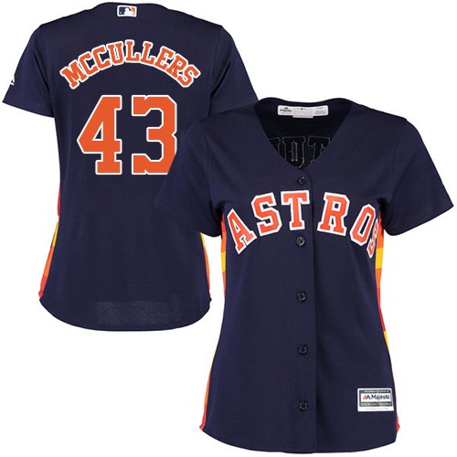 Houston Astros #43 Lance McCullers Navy Blue Alternate Women's Stitched Jersey Womens