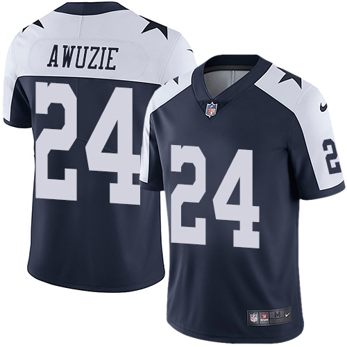 Dallas Cowboys #24 Chidobe Awuzie Navy Blue Thanksgiving Men's Stitched Vapor Untouchable Limited Throwback Jersey Men's