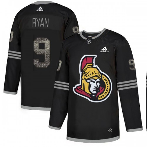 Adidas Ottawa Senators #9 Bobby Ryan Black Authentic Classic Stitched Jersey Men's