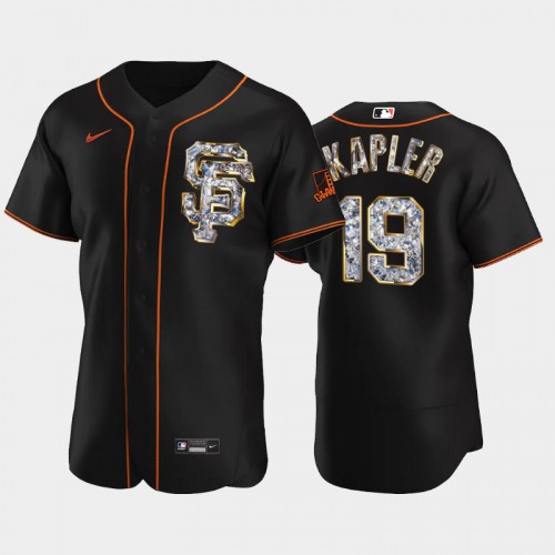 San Francisco San Francisco Giants #19 Gabe Kapler Men's Diamond Edition Jersey - Black Men's