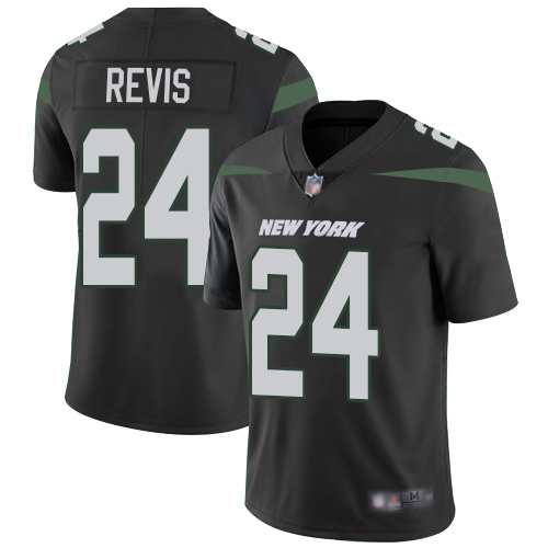Jets #24 Darrelle Revis Black Alternate Men's Stitched Vapor Untouchable Limited Jersey