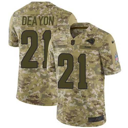 Los Angeles Rams #21 Donte Deayon Camo Youth Stitched Limited 2018 Salute To Service Jersey Youth