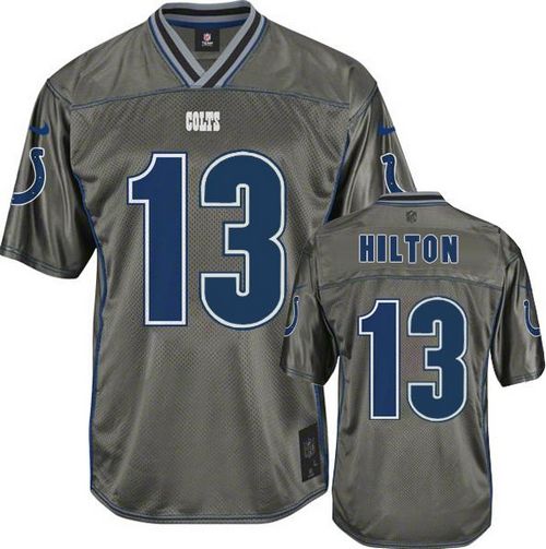 Colts #13 T.Y. Hilton Grey Youth Stitched Elite Vapor Jersey
