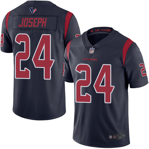 Houston Texans #24 Johnathan Joseph Navy Blue Youth Stitched Limited Rush Jersey Youth