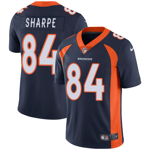 Denver Broncos #84 Shannon Sharpe Navy Blue Alternate Men's Stitched Vapor Untouchable Limited Jersey Men's