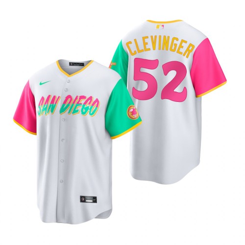 San Diego San Diego Padres #52 Mike Clevinger 2022 City Connect Men's Games Jersey - White Men's