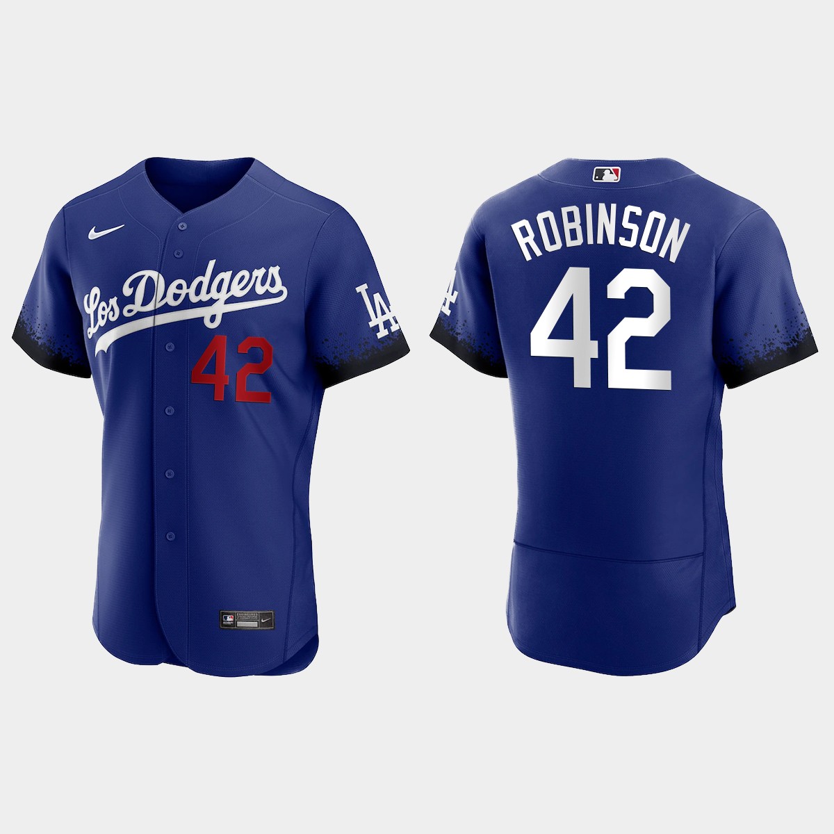 Los Angeles Dodgers #42 Jackie Robinson Men's 2021 City Connect Authentic Jersey Royal