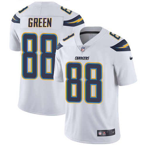 Los Angeles Chargers #88 Virgil Green White Men's Stitched Vapor Untouchable Limited Jersey Men's