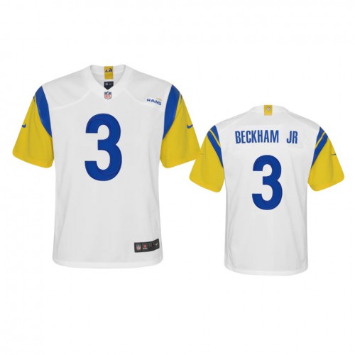 Los Angeles Los Angeles Rams #3 Odell Beckham Jr. Youth Alternate Game Jersey - White Youth