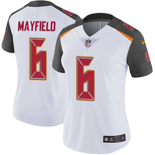 Buccaneers #6 Baker Mayfield White Women's Stitched Vapor Untouchable Limited Jersey
