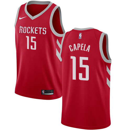 Houston Rockets #15 Clint Capela Red Youth Swingman Icon Edition Jersey Youth