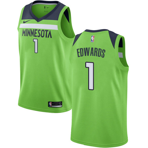 Minnesota Timberwolves #1 Anthony Edwards Green Swingman Statement Edition Jersey Mens