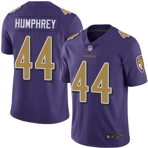 Baltimore Ravens #44 Marlon Humphrey Purple Youth Stitched Limited Rush Jersey Youth