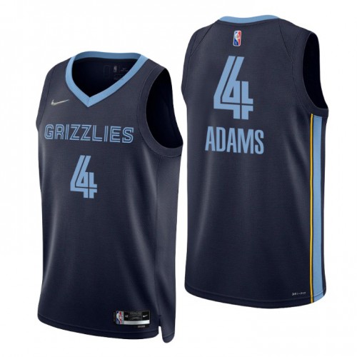 Memphis Grizzlies #4 Steven Adams Navy Mens 2021-22 75th Anniversary Diamond Swingman Jersey - Icon Edition Mens
