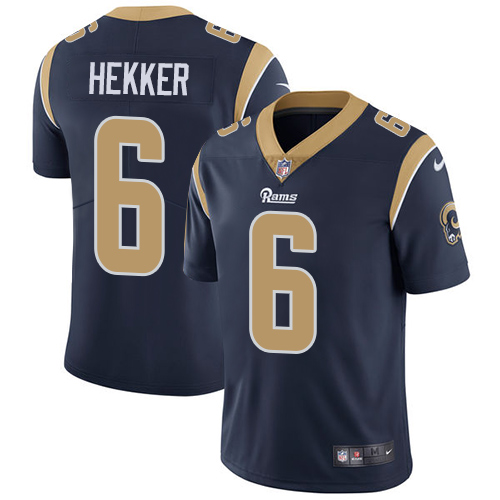 Los Angeles Rams #6 Johnny Hekker Navy Blue Team Color Men's Stitched Vapor Untouchable Limited Jersey Men's