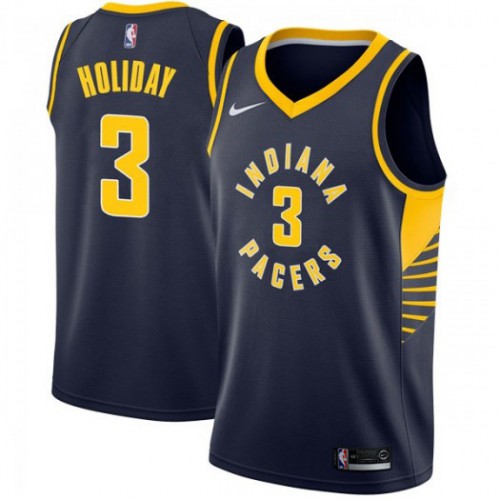 Indiana Pacers #3 Aaron Holiday Navy Blue Womens Swingman Icon Edition Jersey Womens