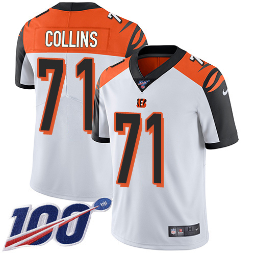 Bengals #71 La'el Collins White Youth Stitched 100th Season Vapor Untouchable Limited Jersey